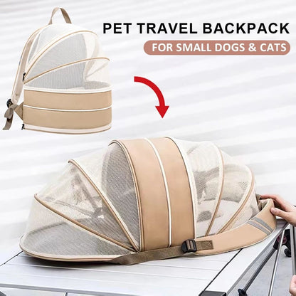 Expandable Pet Carrier – Breathable Cat Travel Backpack