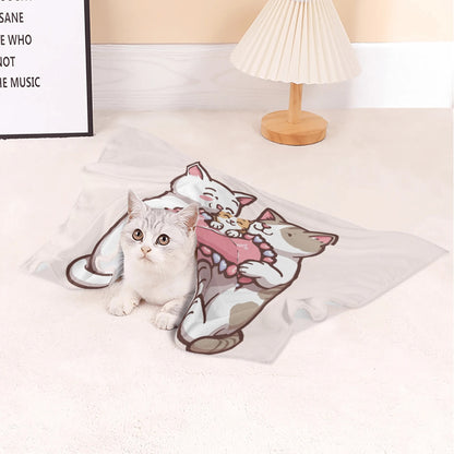 Bubbles  - Cozy Flannel Blanket for Cats