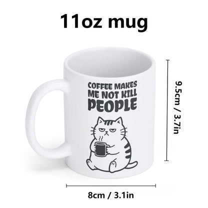 Coffee - Cat Lover Mug – 11oz Ceramic