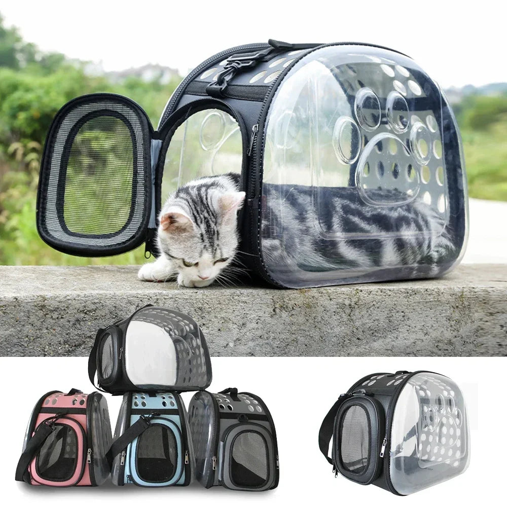 Portable Cat Carrier with Clear Window – Lightweight & Foldable Design