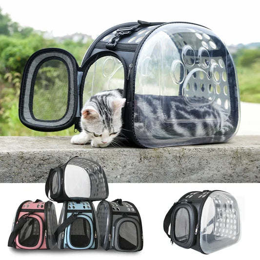 Portable Cat Carrier with Clear Window – Lightweight & Foldable Design