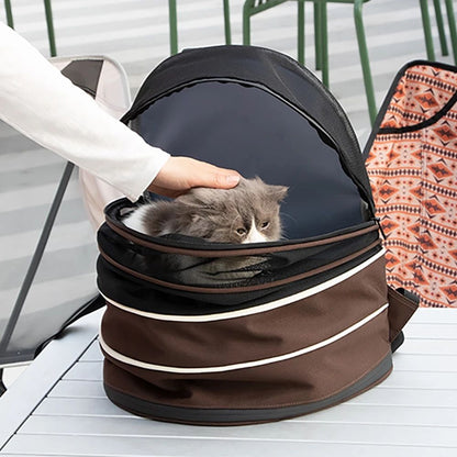 Expandable Pet Carrier – Breathable Cat Travel Backpack