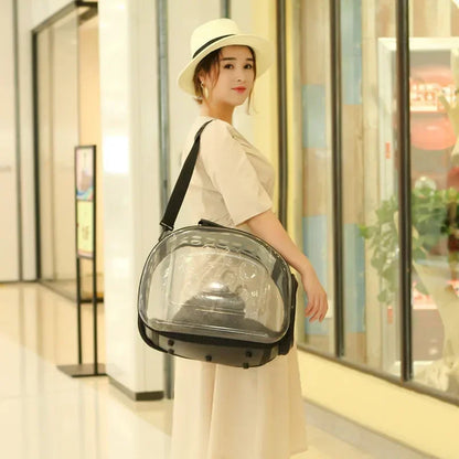 Portable Cat Carrier with Clear Window – Lightweight & Foldable Design