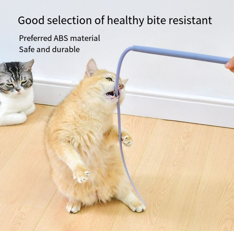 Interactive Silicone Cat Teaser Pole