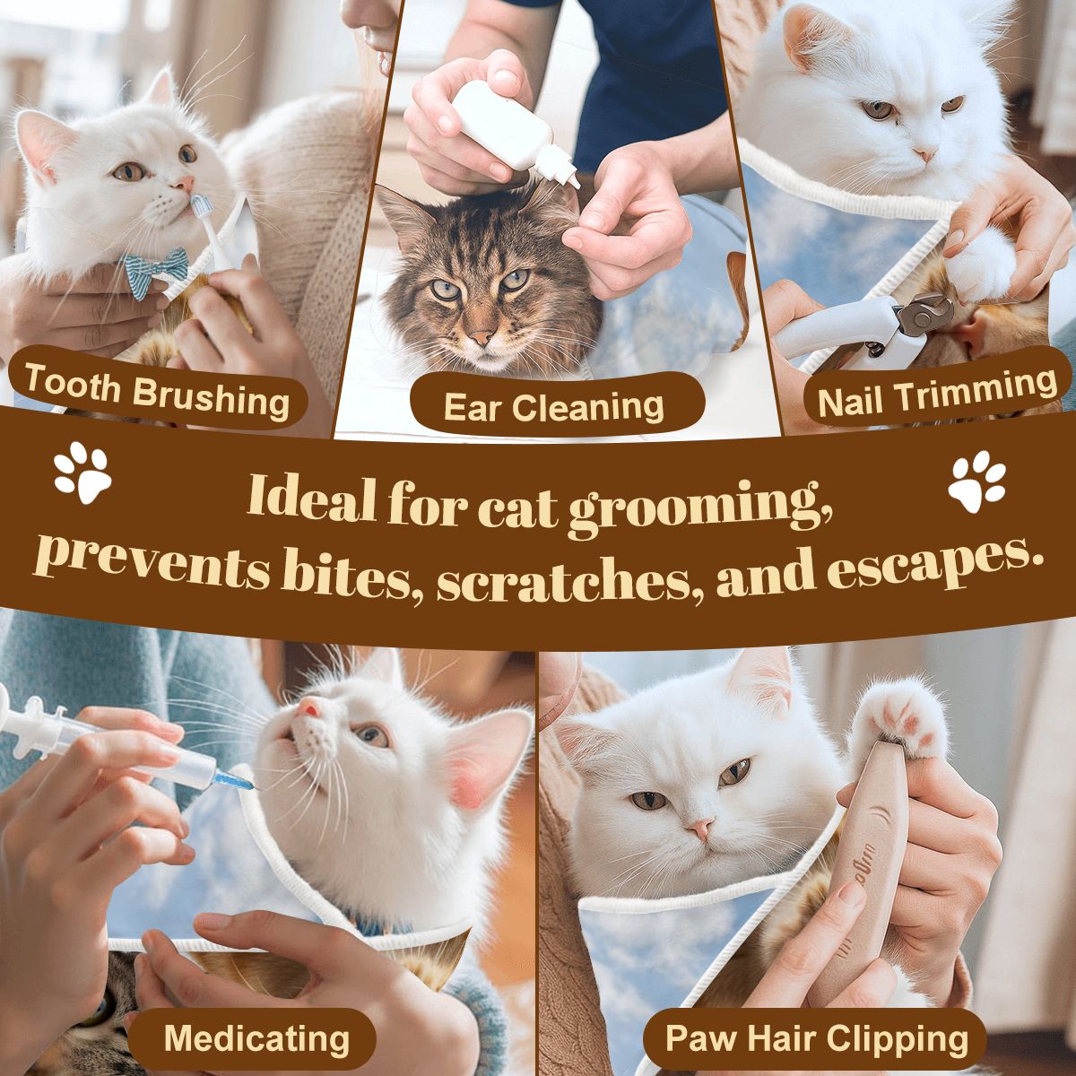 Leo - Cat Bath & Grooming Bag