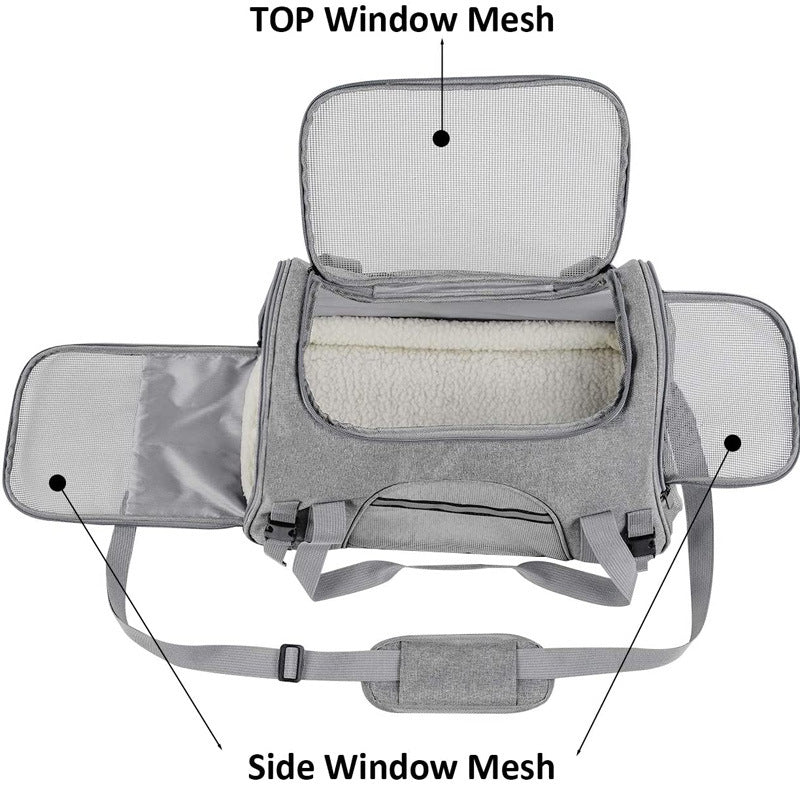 Portable Cat Carrier Bag – Simple, Breathable & Lightweight Cat Travel Backpack