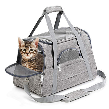 Portable Cat Carrier Bag – Simple, Breathable & Lightweight Cat Travel Backpack