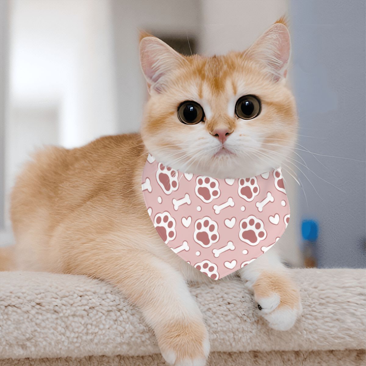 Chloe - Cotton Cat Bandana – Soft, Stylish & Adjustable
