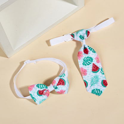 Colorful Cartoon Cat Bow Tie – Stylish & Adjustable Pet Accessory