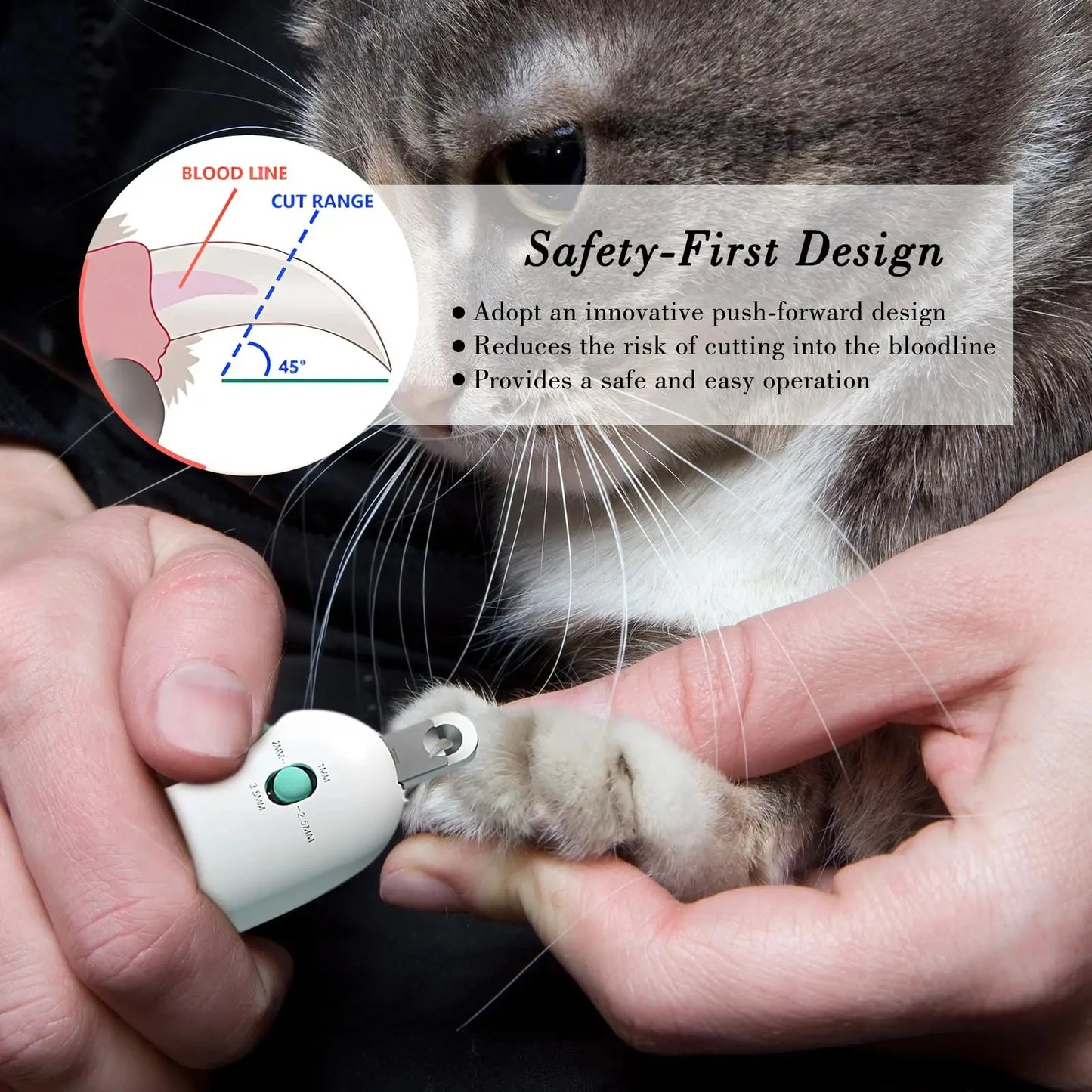 Adjustable Cat Nail Clipper with Safety Guard – Professional Grooming Tool