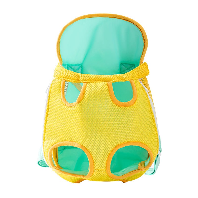 Breathable Color-Blocked Cat Chest Bag – Outdoor Travel Carrier Backpack