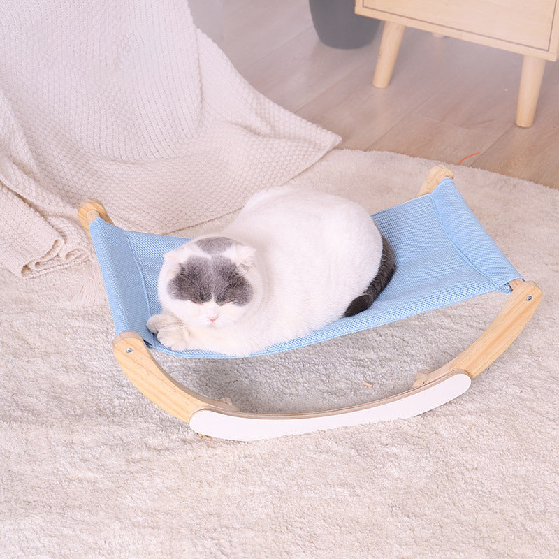 Cat Hammock Rocking Chair – Wooden Cat Bed