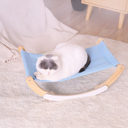 Cat Hammock Rocking Chair – Wooden Cat Bed