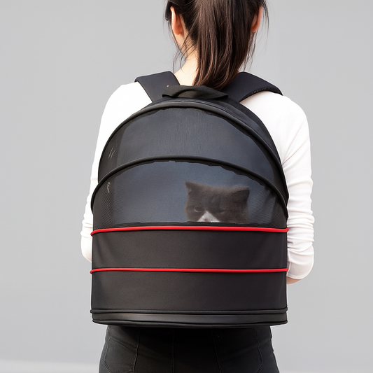 Expandable Pet Carrier – Breathable Cat Travel Backpack