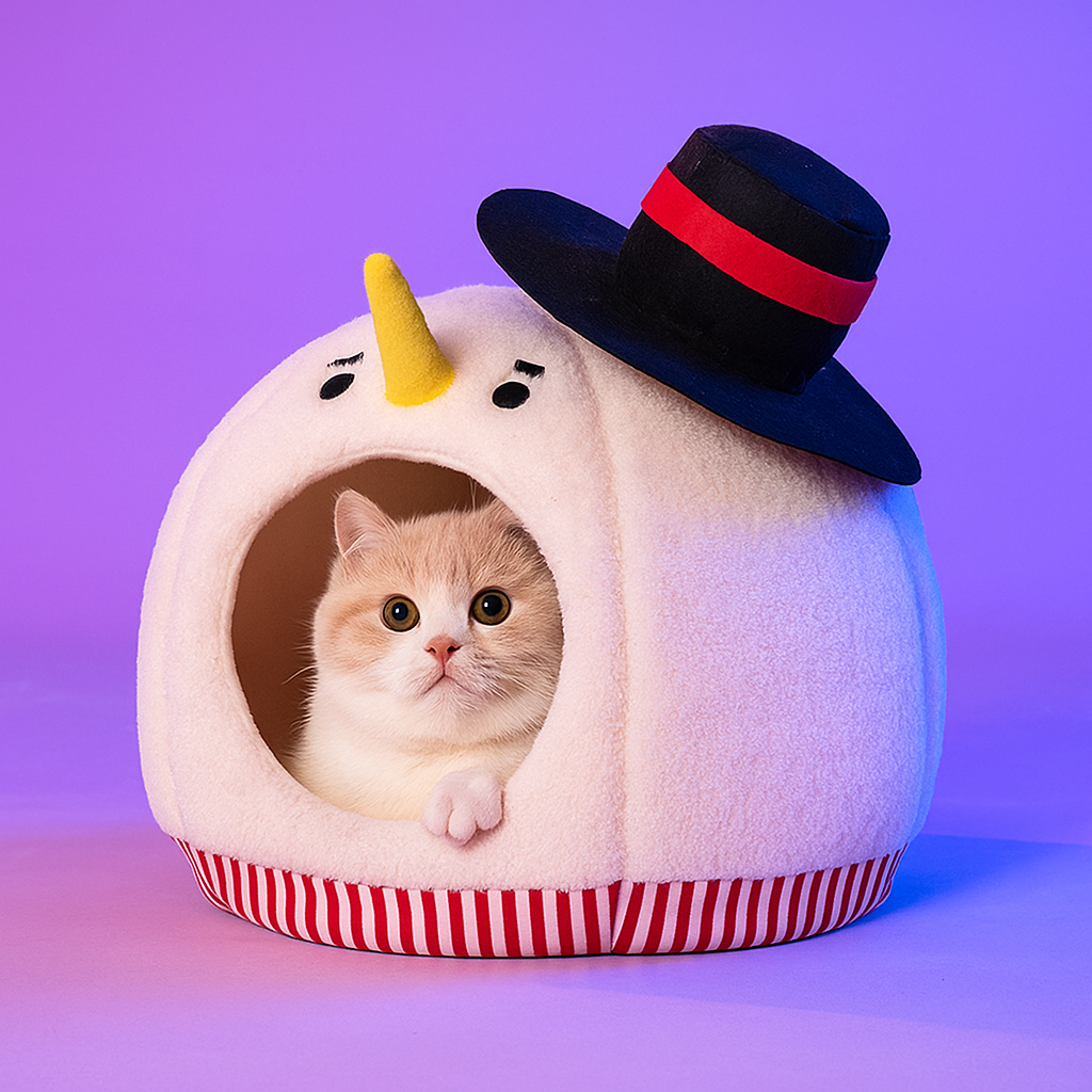 Ultra-Soft Teddy Velvet Cat Nest – Warmth and Comfort Year-Round