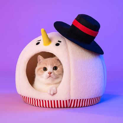 Ultra-Soft Teddy Velvet Cat Nest – Warmth and Comfort Year-Round