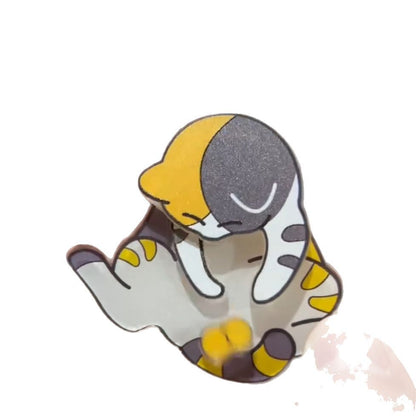 Cute & Bizarre Spinable Cat Egg Keychain – Trendy Acrylic Bag Pendant