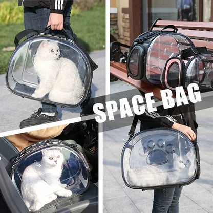 Portable Cat Carrier with Clear Window – Lightweight & Foldable Design