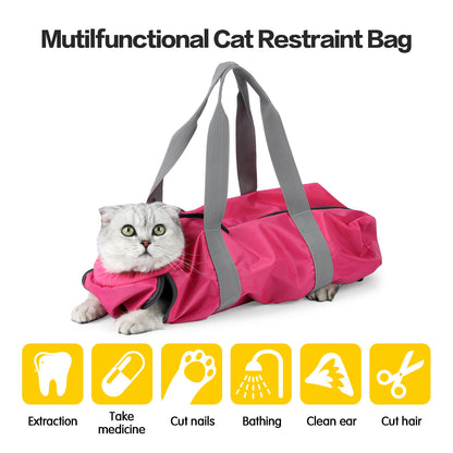 Multi-Purpose Cat Bag – Anti-Scratch, Anti-Bite Grooming & Travel Carrier