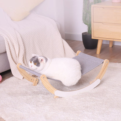 Cat Hammock Rocking Chair – Wooden Cat Bed