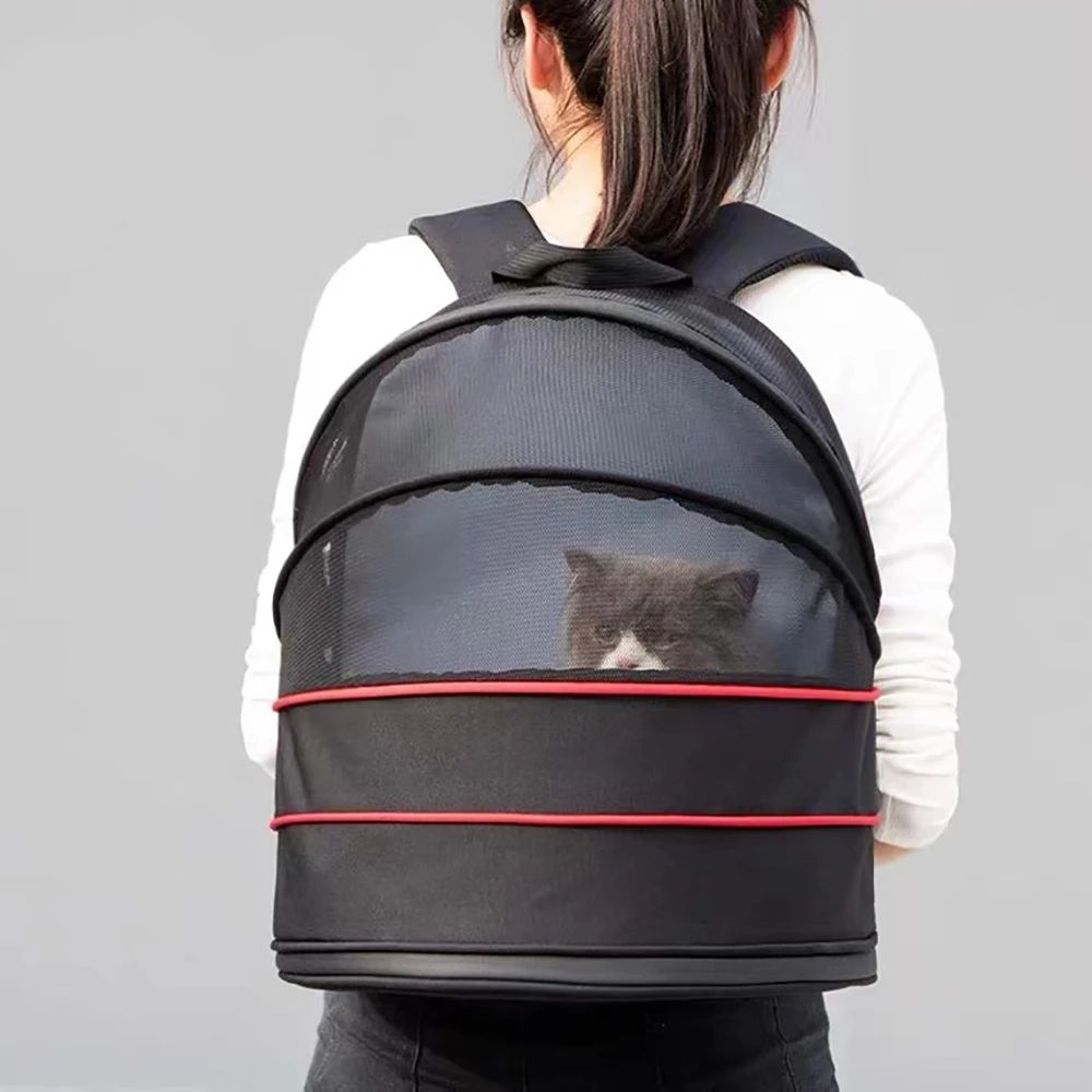 Expandable Pet Carrier – Breathable Cat Travel Backpack