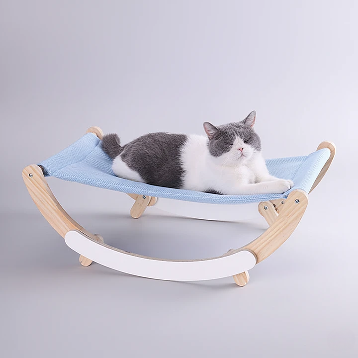Cat Hammock Rocking Chair – Wooden Cat Bed