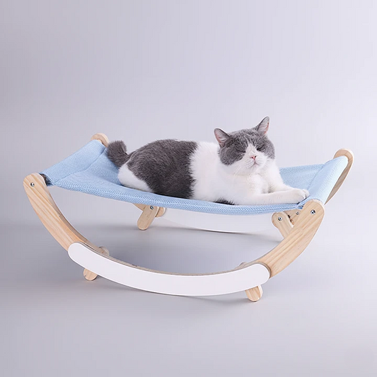 Cat Hammock Rocking Chair – Wooden Cat Bed