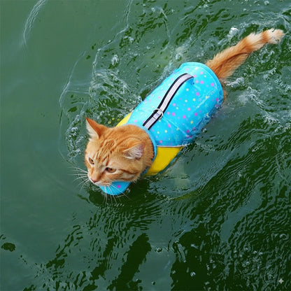Cat Swimming Vest – Adjustable Safety Life Jacket for Cats