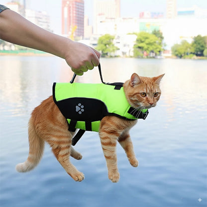 Cat Swimming Vest – Adjustable Safety Life Jacket for Cats