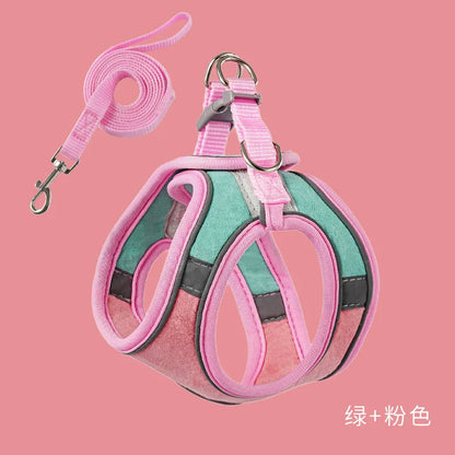 Adjustable Vest-Style Cat Harness Set – Reflective & Safe for Night