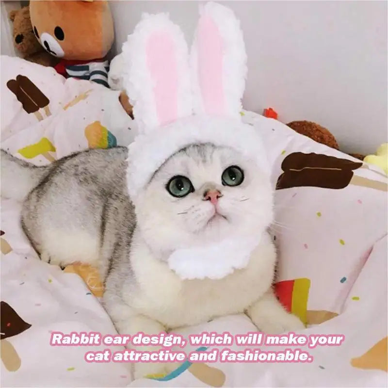 Cat Bunny Ears Costume – Cute Easter & Party Headwear for Cats