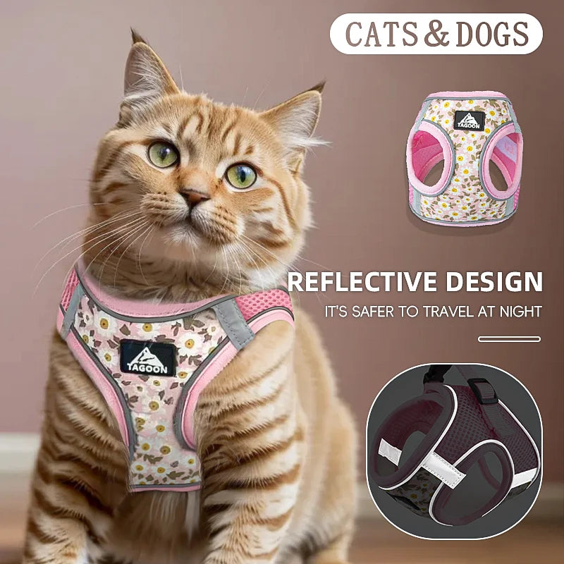 Adjustable Cat Harness & Leash – Safe, Comfortable & Escape-Proof