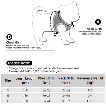 Adjustable Vest-Style Cat Harness Set – Reflective & Safe for Night