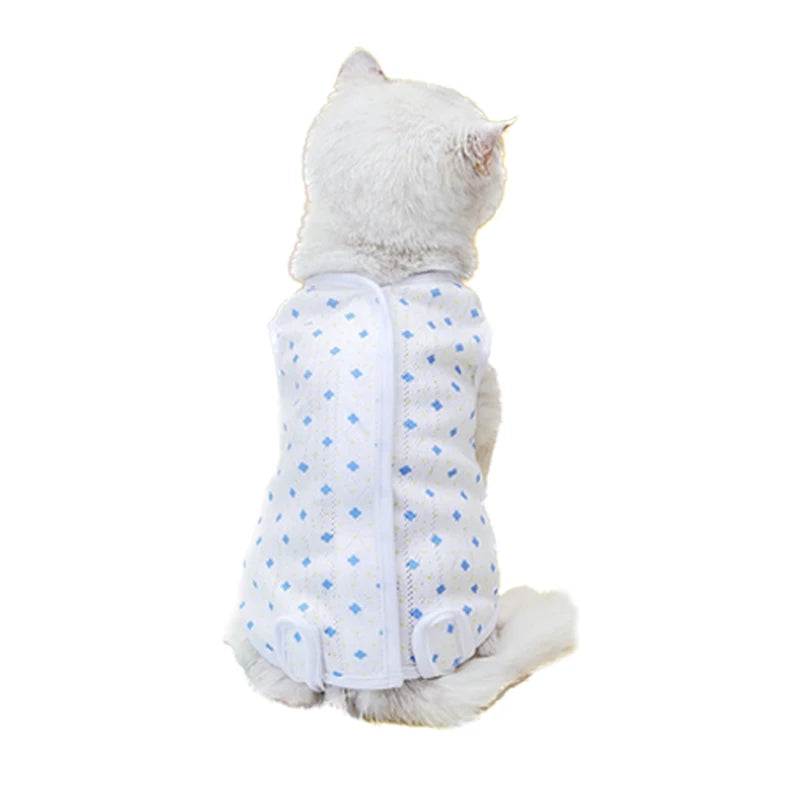 Cat Recovery Suit – Breathable Anti-Lick Surgery Vest for Cats