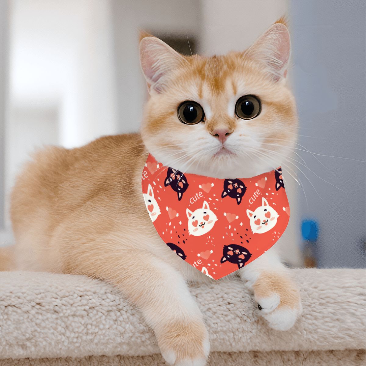 Bella - Cotton Cat Bandana – Soft, Stylish & Adjustable