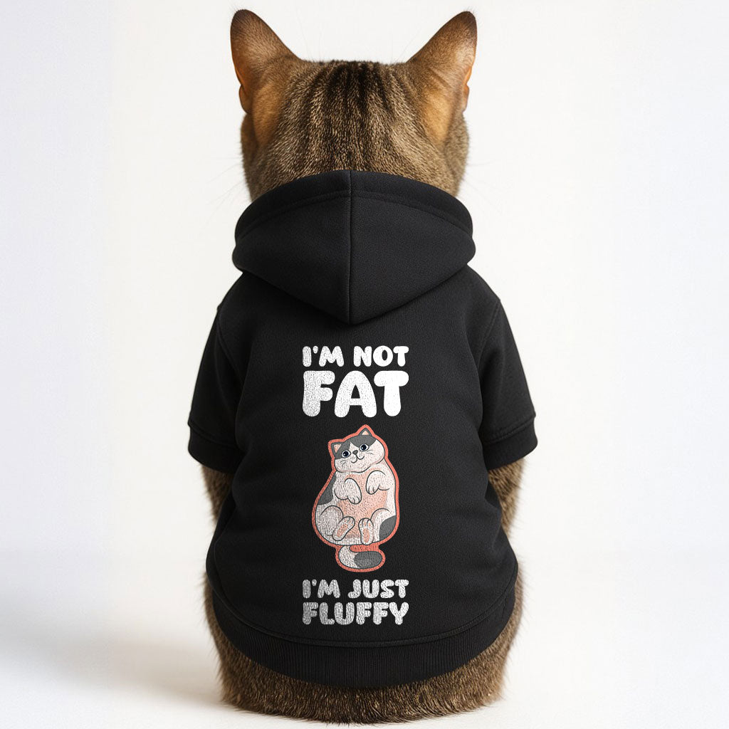 I’m not fat, I’m just fluffy  – Simple, Stylish & Comfortable Hoodie for Cats | Polyester Fabric | All Sizes