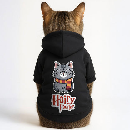 Hairy Pawter – Simple, Stylish & Comfortable Hoodie for Cats | Polyester Fabric | All Sizes